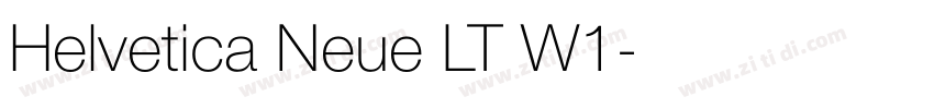 Helvetica Neue LT W1字体转换